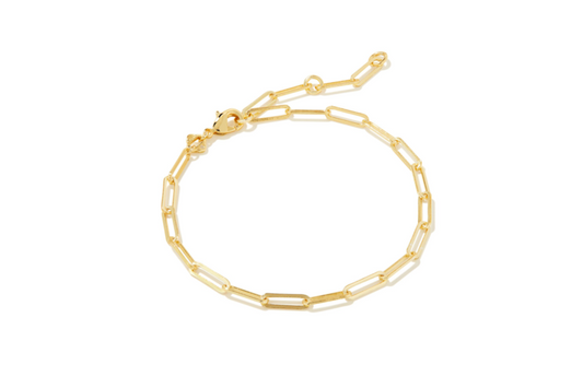 Kendra Scott Courtney Paperclip Bracelet in Gold