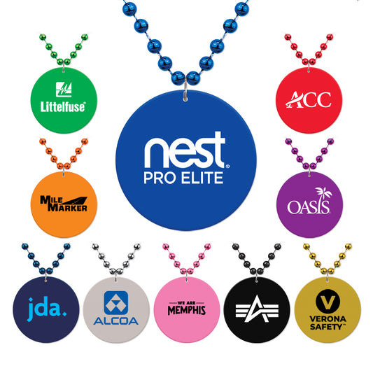 Pink Medallion Bead Necklace w/ Medallion