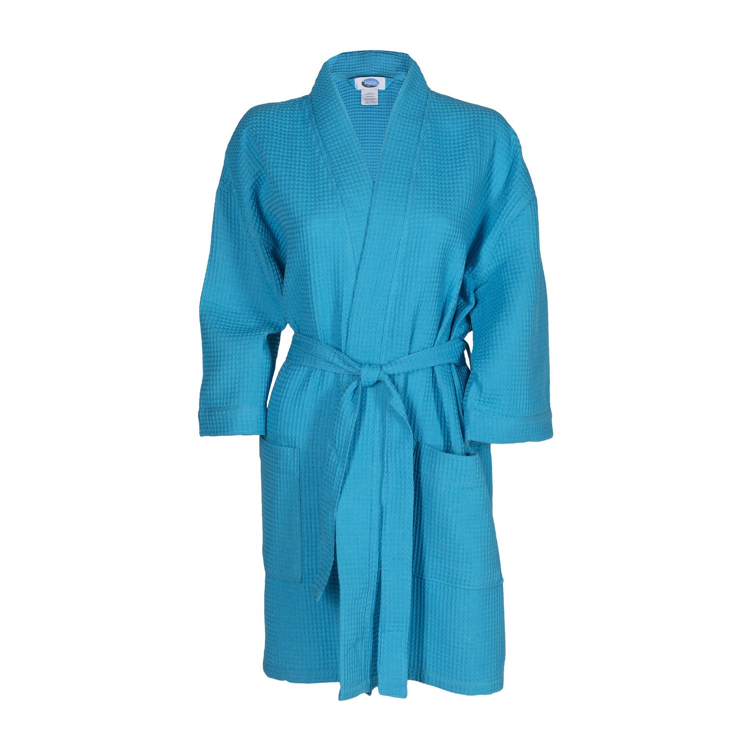 Thigh Length Waffle Weave Kimono Robe XXL Size