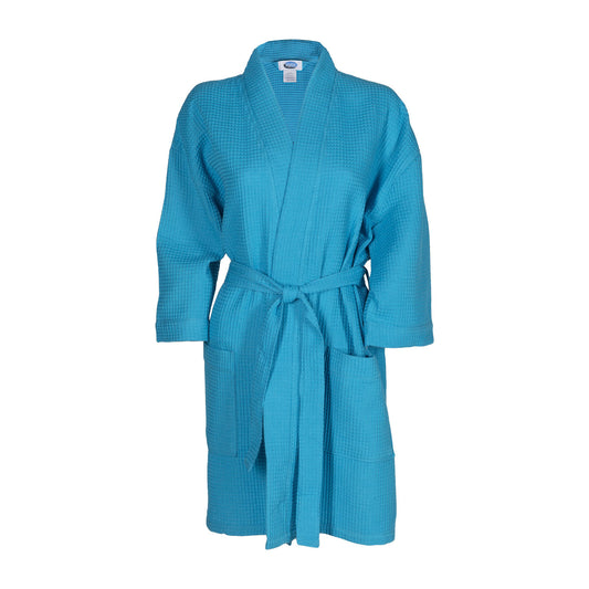 Thigh Length Waffle Weave Kimono Robe XXL Size
