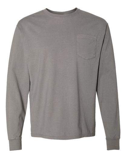 Unisex Garment-Dyed Long Sleeve T-Shirt With a Pocket - GDH250