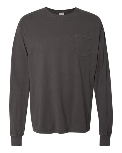Unisex Garment-Dyed Long Sleeve T-Shirt With a Pocket - GDH250