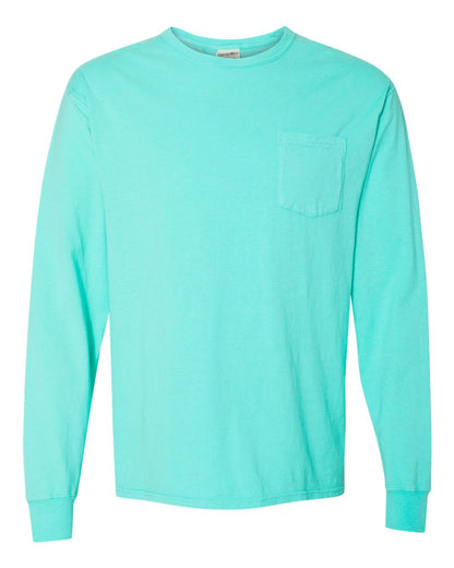 Unisex Garment-Dyed Long Sleeve T-Shirt With a Pocket - GDH250