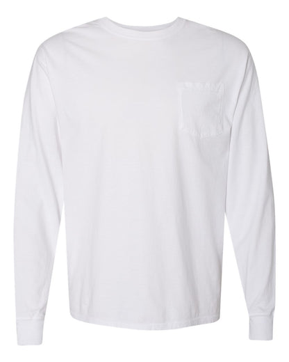 Unisex Garment-Dyed Long Sleeve T-Shirt With a Pocket - GDH250