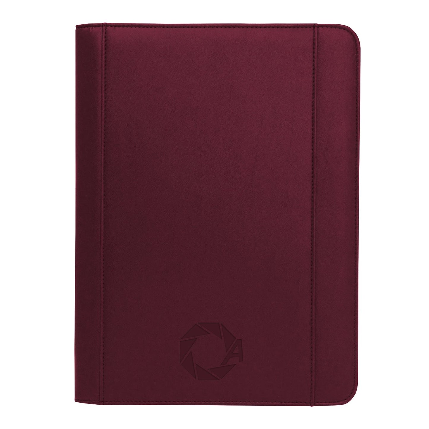 Front View of Black Good Value™ Ultrahyde Zippered Padfolio
