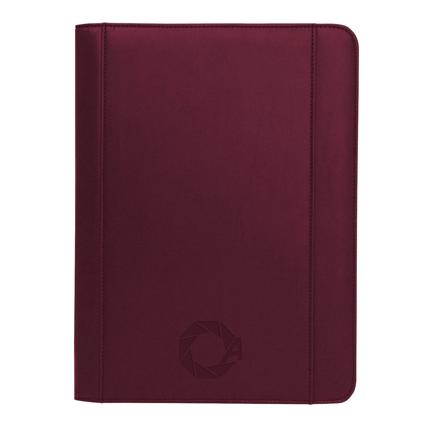 Front View of Black Good Value™ Ultrahyde Zippered Padfolio