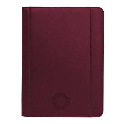 Front View of Black Good Value™ Ultrahyde Zippered Padfolio