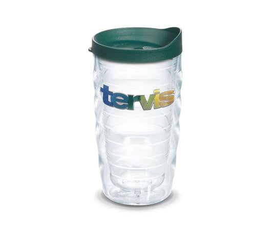 Front View of Black Tervis® Classic Wavy Tumbler Embroidered Emblem - 10 oz.