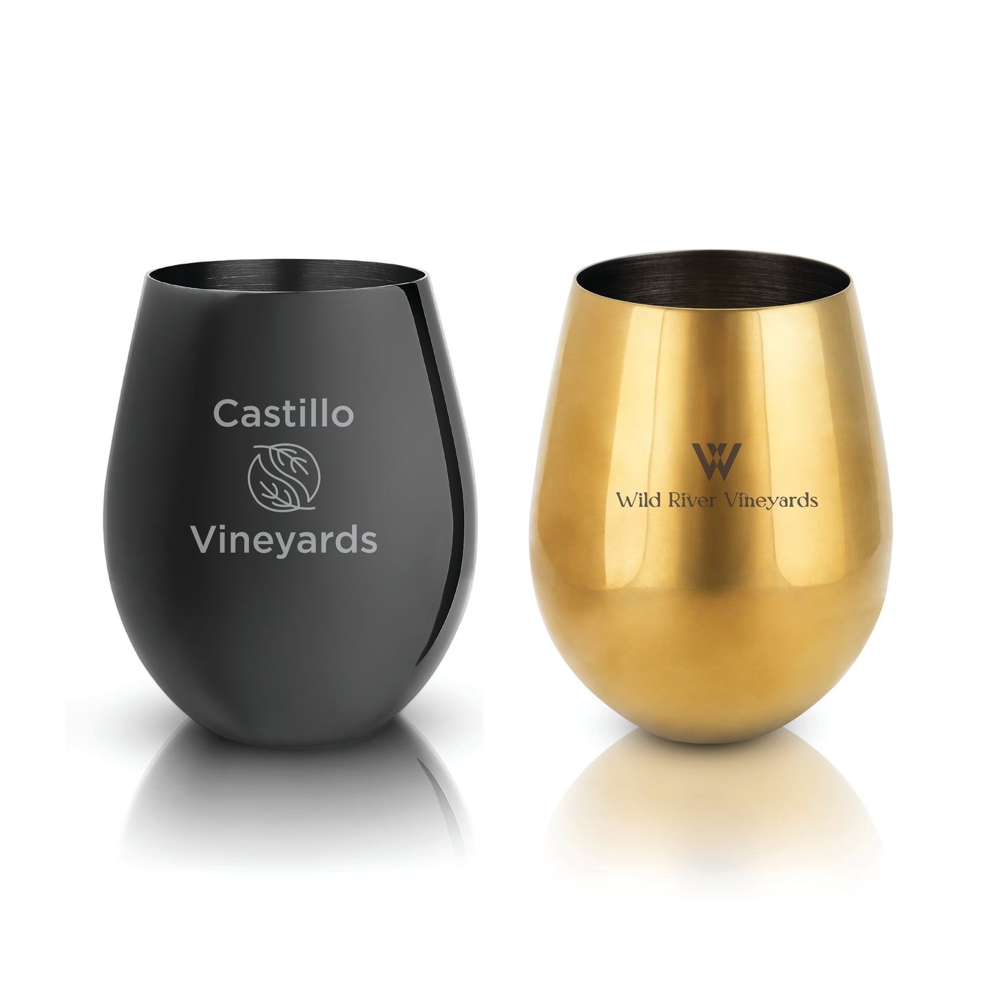 Viski® Stemless Metal Wine Tumbler