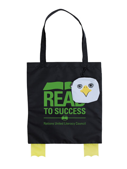 Front View of Eagle Paws N Claws® Foldable Tote with Hanging Pouch