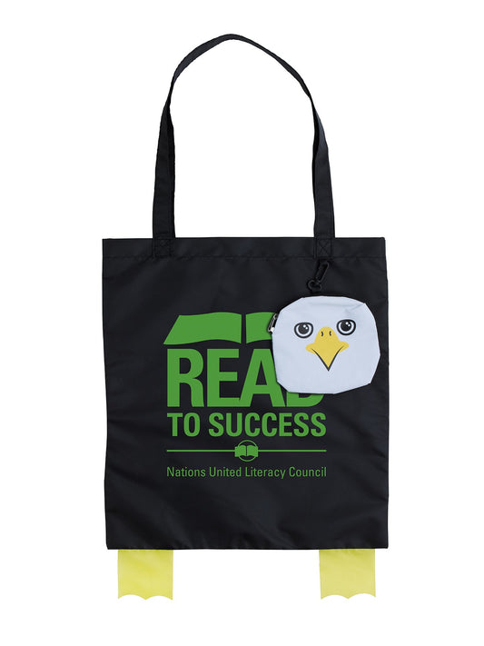 Front View of Eagle Paws N Claws® Foldable Tote with Hanging Pouch