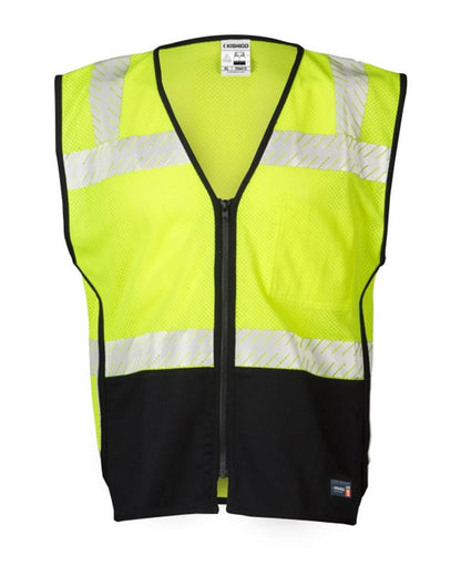 Unisex Premium Black Series® FR Black Bottom Mesh Vest - FM410