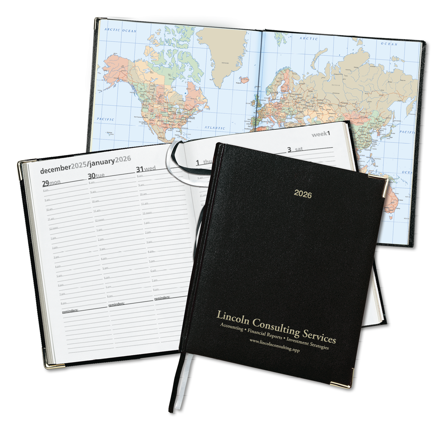 Black Triumph® Calendars Symphony International Weekly Desk