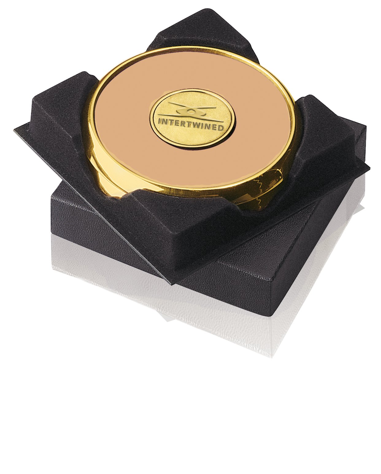 JAFFA® Two Coasters in Deluxe Black Flocked Gift Box