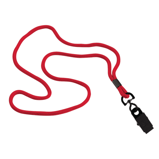 1/8" Polyester Cord Lanyard with Bulldog Clip