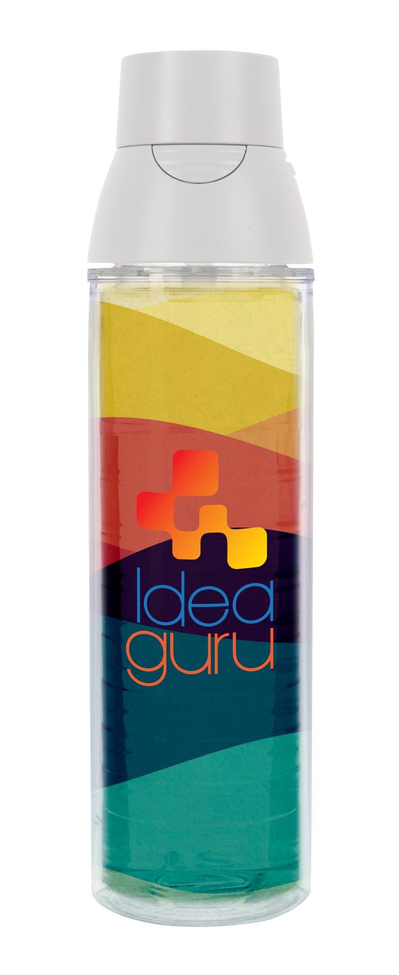 Front View of Clear Tervis® Venture™ Lite Bottle Full-Color Insert - 24 oz.