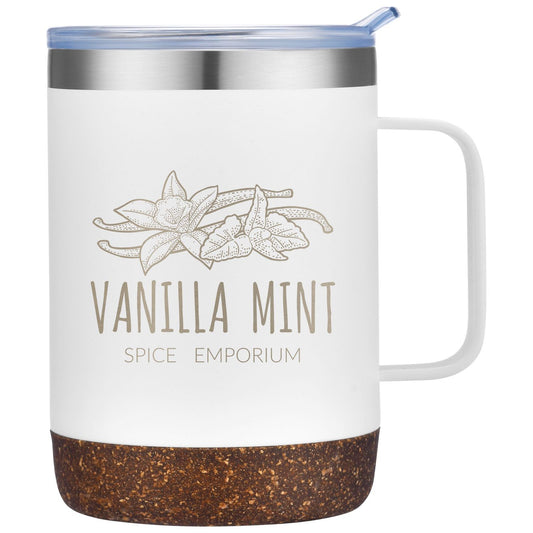 SARATOGA POWDER COATED CORK BOTTOM MUG 12 OZ