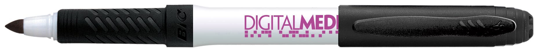 Front View of Black BIC® Great Erase® Whiteboard Marker