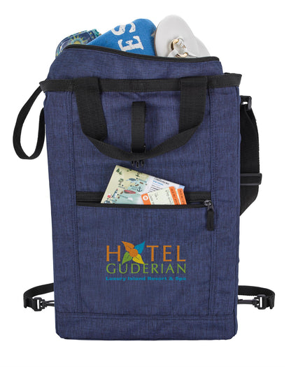 Front View of Navy Good Value™ Packable Tote-Pack