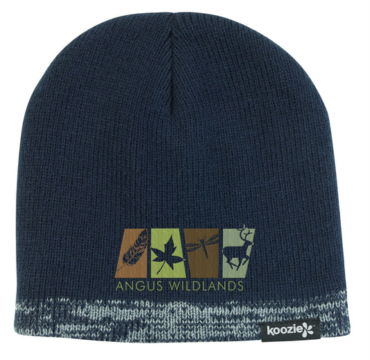 Front View of Black Koozie® Two-Tone Beanie