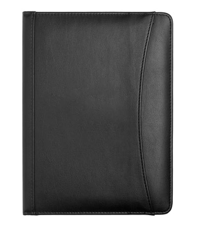 Front View of Black Good Value™ Jr. Executive Crescent Padfolio