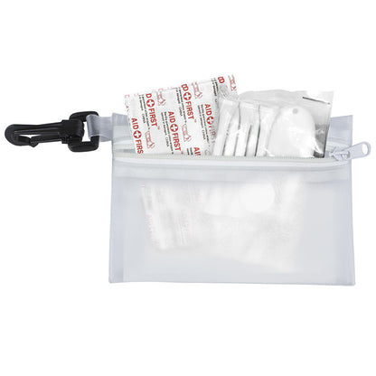 "FAIRWAY 12" 12 Piece Healthy Living Sun Kit Components inserted into Translucent Zipper Pack with C