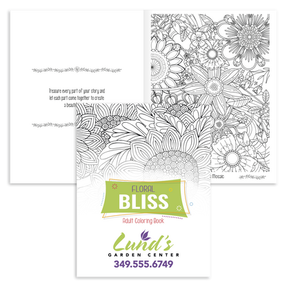 Front View of Floral Bliss (Flowers) Good Value™ Floral Bliss Adult Coloring Book
