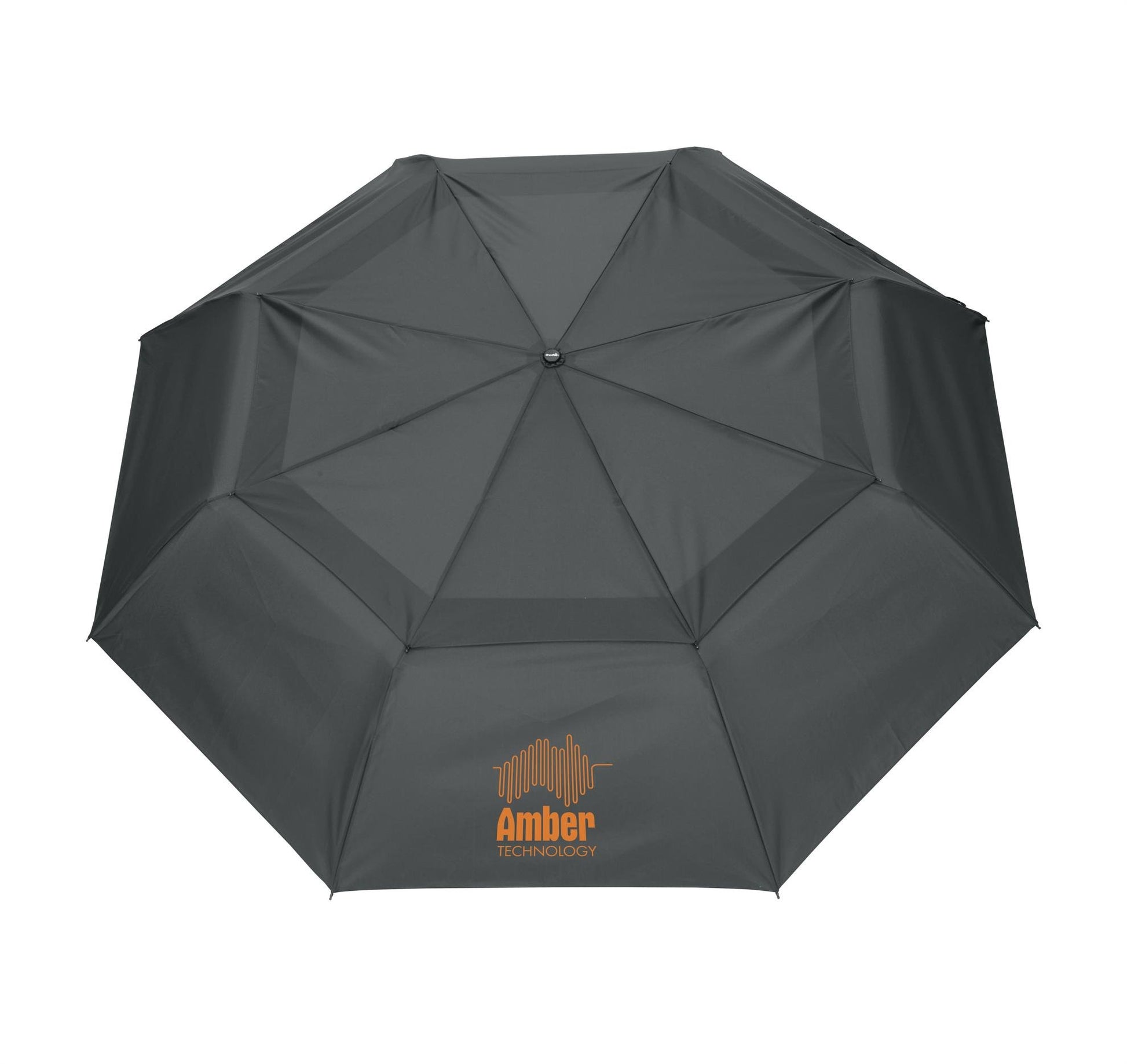 Front View of Black Shed Rain™ WindPro® 54" Vented Auto-Open/Close Jumbo Compact Umbrella