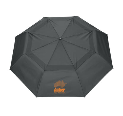 Front View of Black Shed Rain™ WindPro® 54" Vented Auto-Open/Close Jumbo Compact Umbrella