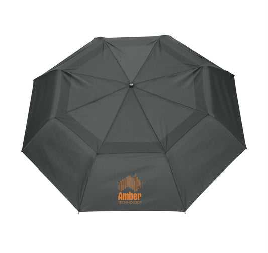 Front View of Black Shed Rain™ WindPro® 54" Vented Auto-Open/Close Jumbo Compact Umbrella