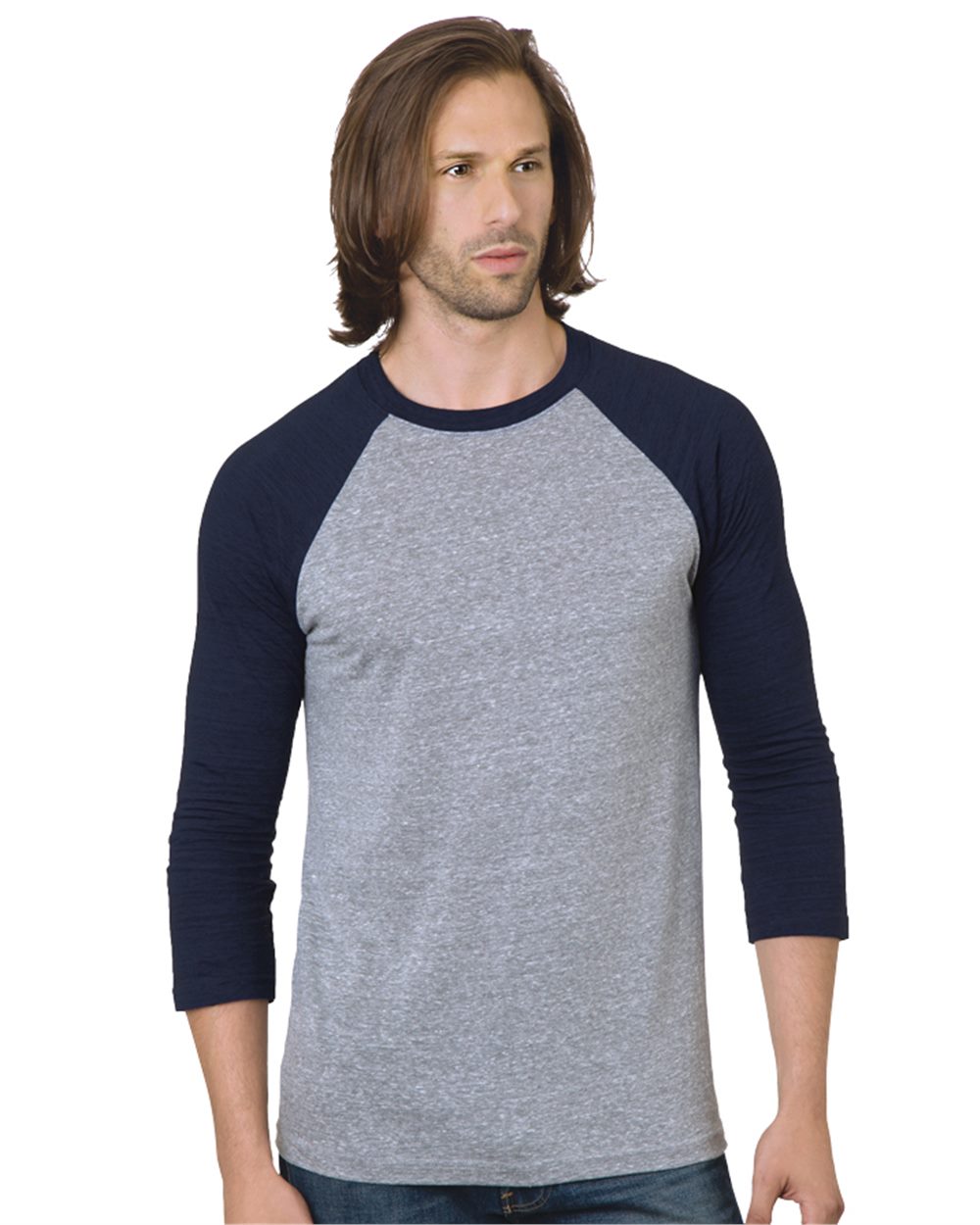 Unisex Triblend Three-Quarter Sleeve Raglan T-Shirt - 9525