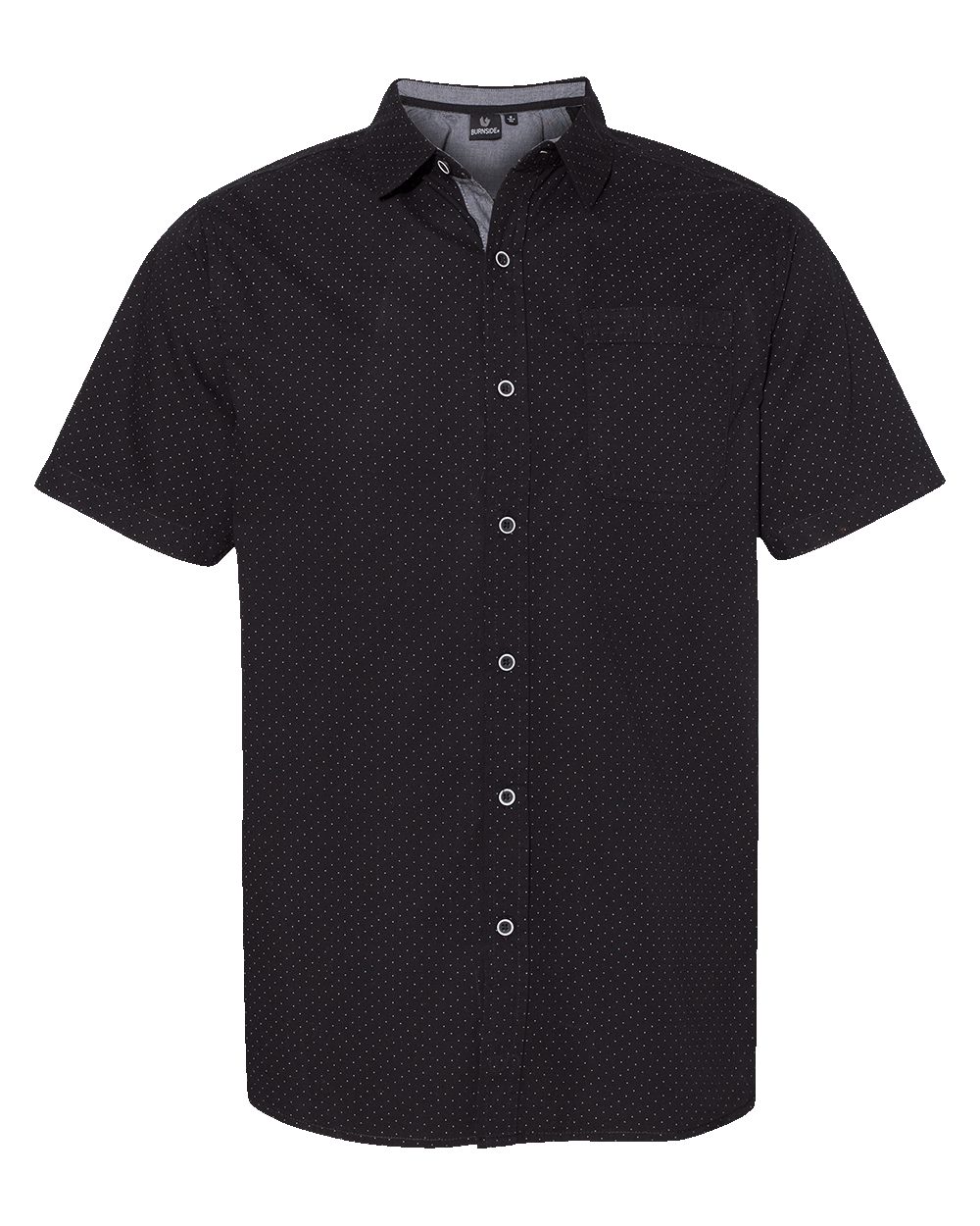 Men's Peached Printed Poplin Short Sleeve Shirt - 9290