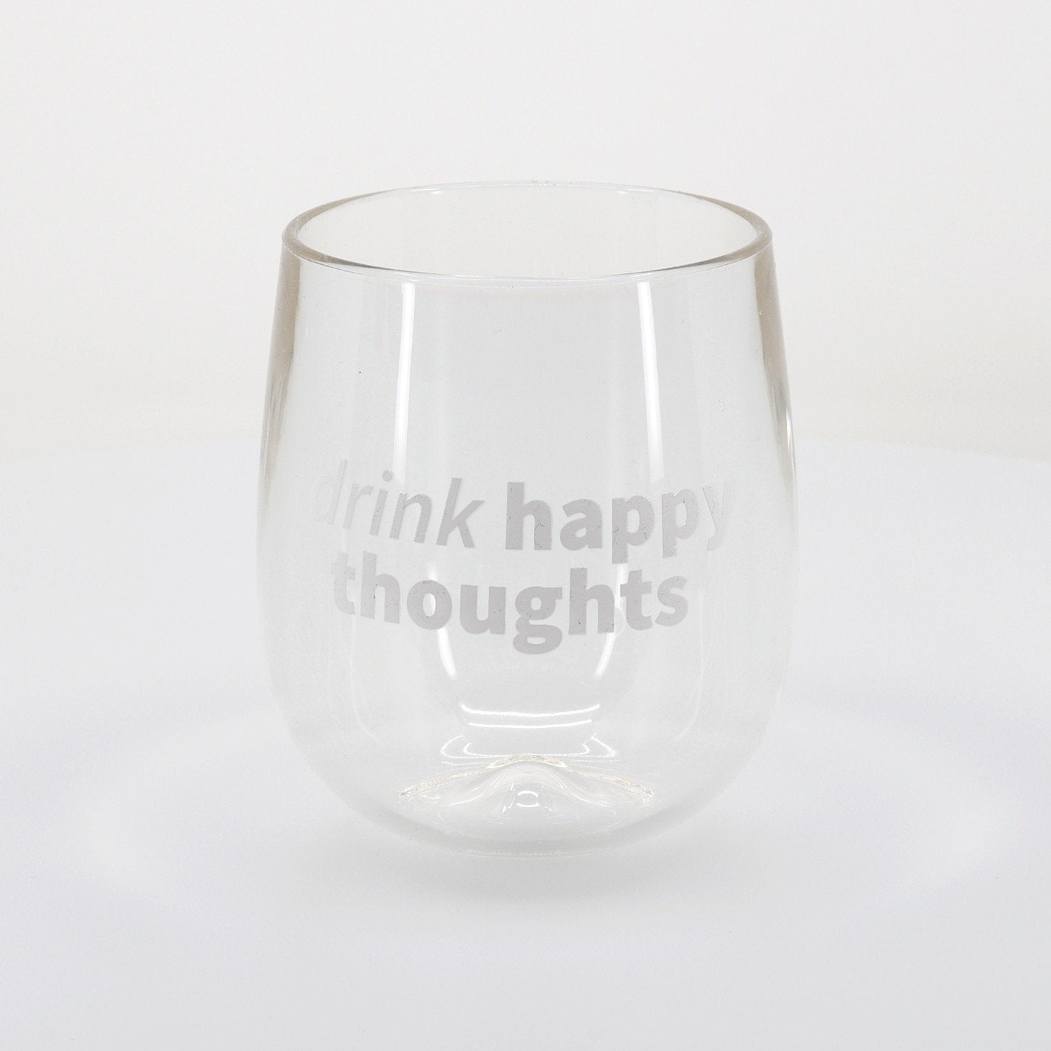 Clear Silipint® Clear Stemless Wine Glass - 12 oz.