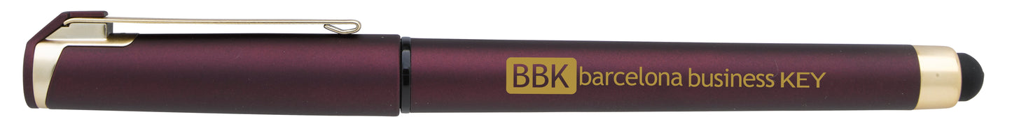 Front View of Black Good Value™ Cali Gold Stylus RABS Pen