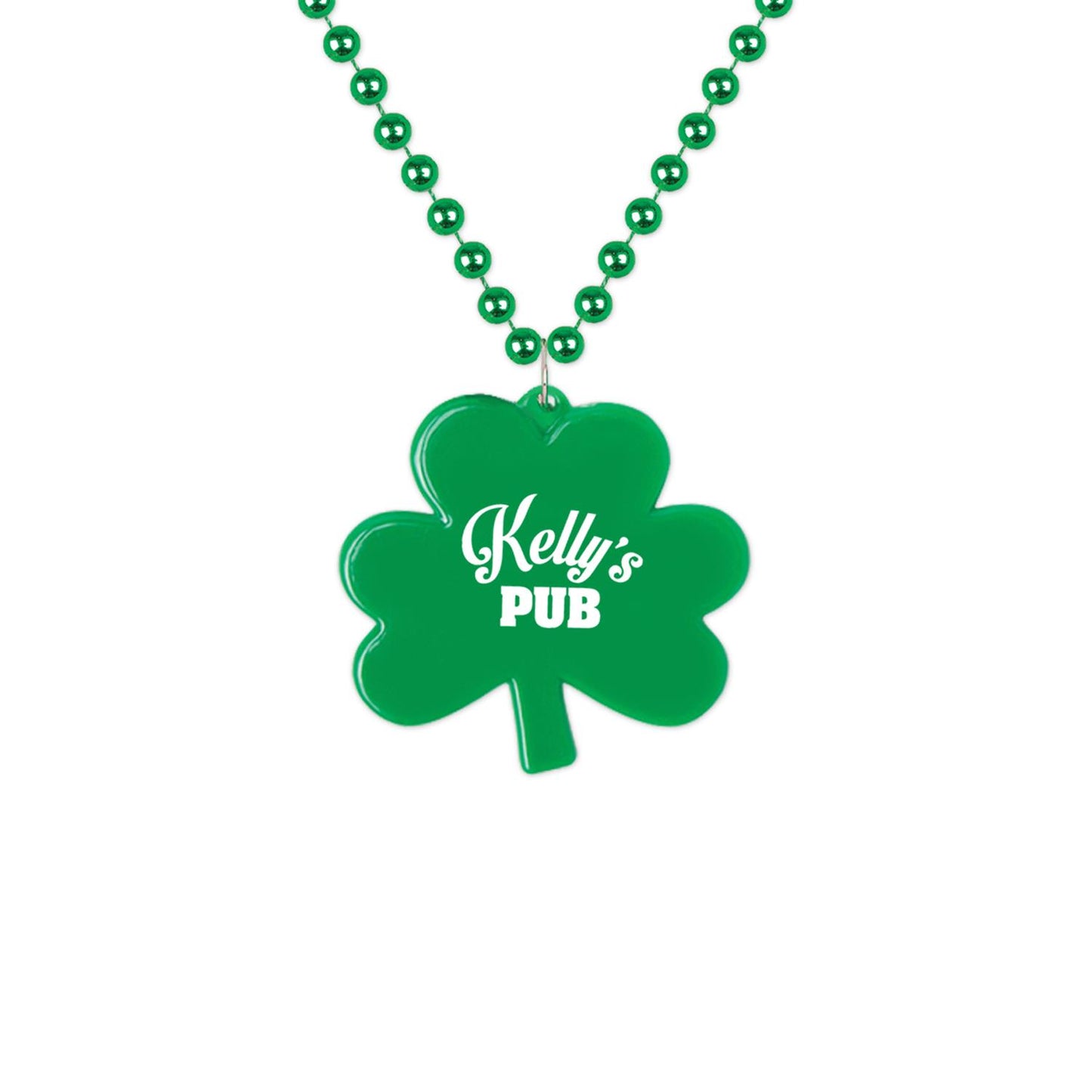 Green Shamrock Medallion Beads