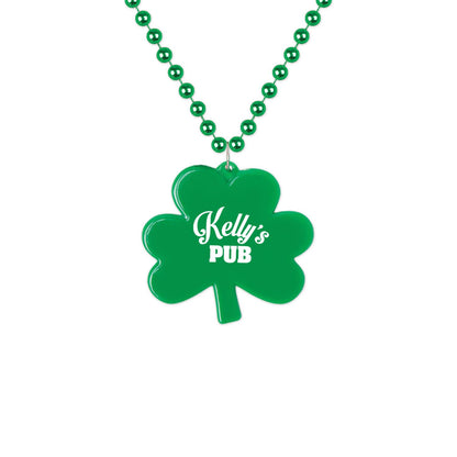 Green Shamrock Medallion Beads