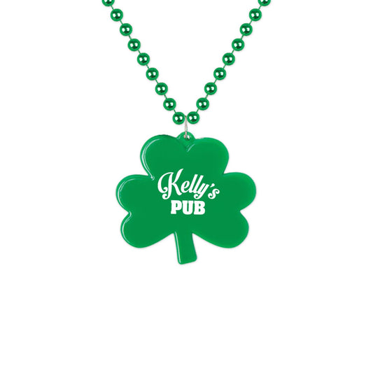 Green Shamrock Medallion Beads