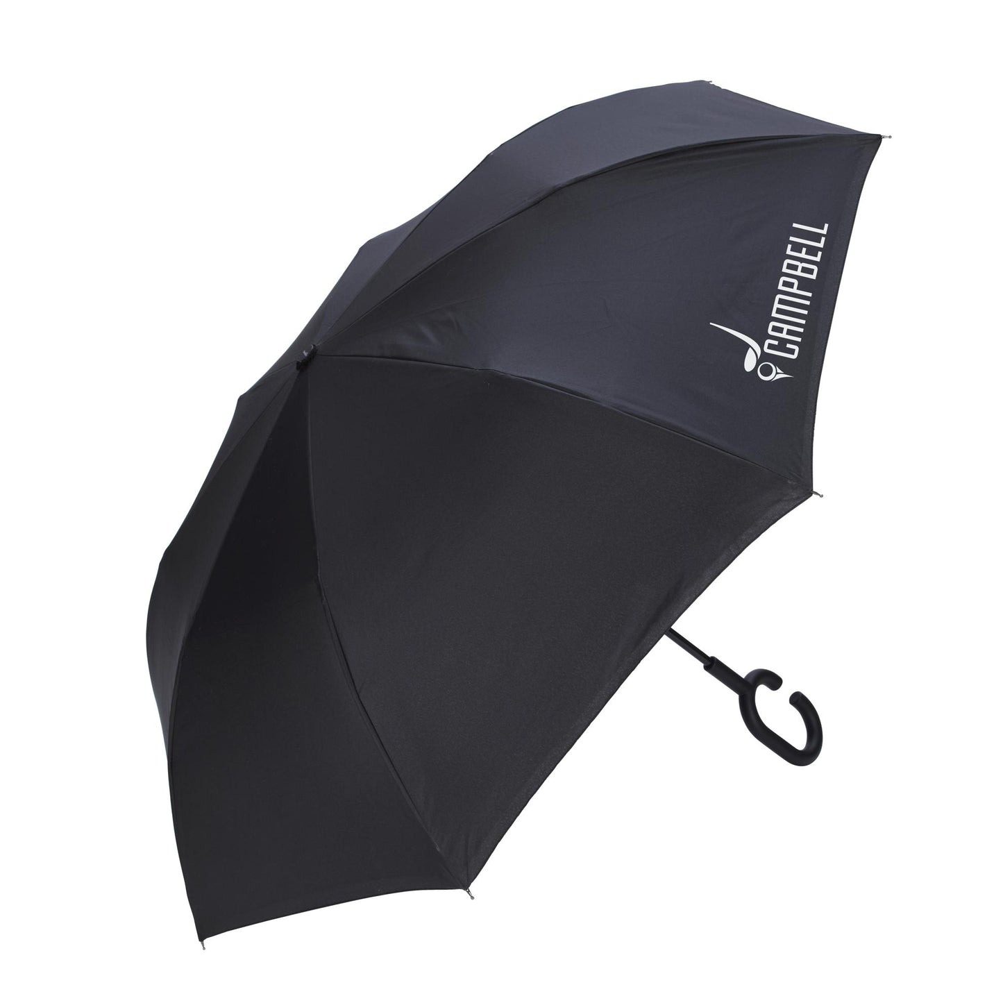 Front View of Black/Clouds Shed Rain™ UnbelievaBrella® 48" Reverse-Close Manual Stick Umbrella (Prints)