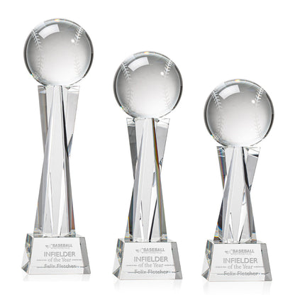 Baseball Award on Grafton Base - Clear