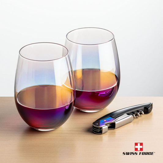 Swiss Force® Opener & Miami Stemless Wine