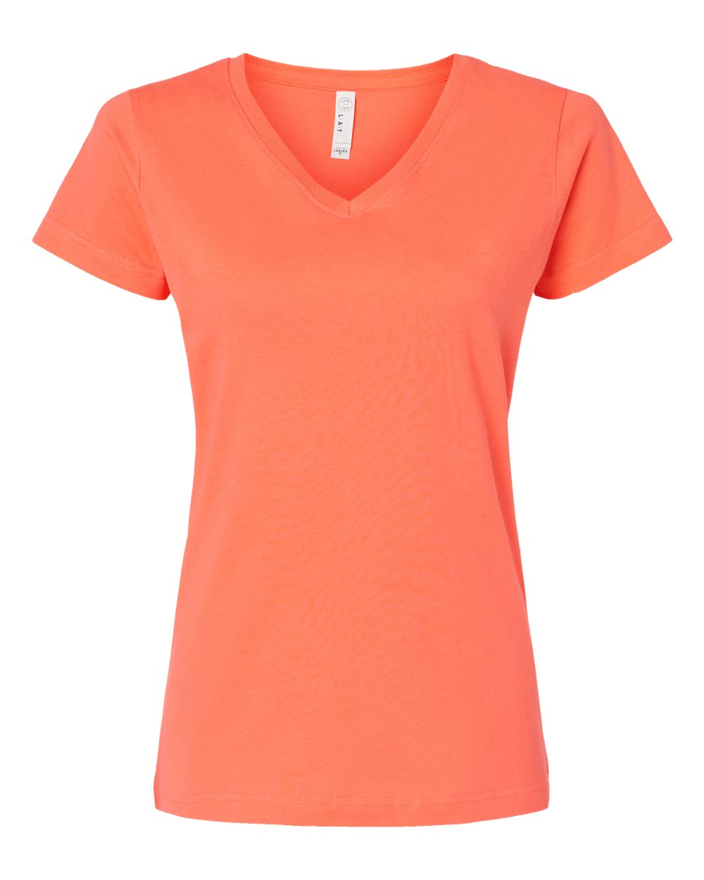 Women's Fine Jersey V-Neck Tee - 3507