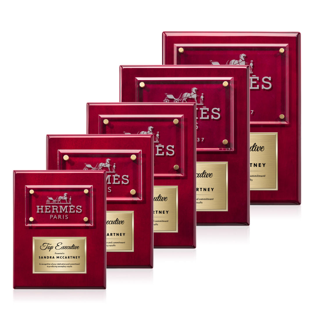 Gossamer Plaque - Rosewood/Gold