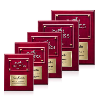 Gossamer Plaque - Rosewood/Gold