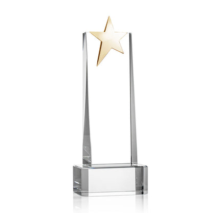 Fanshaw Gold Star VividPrint™ Award on Base - Clear