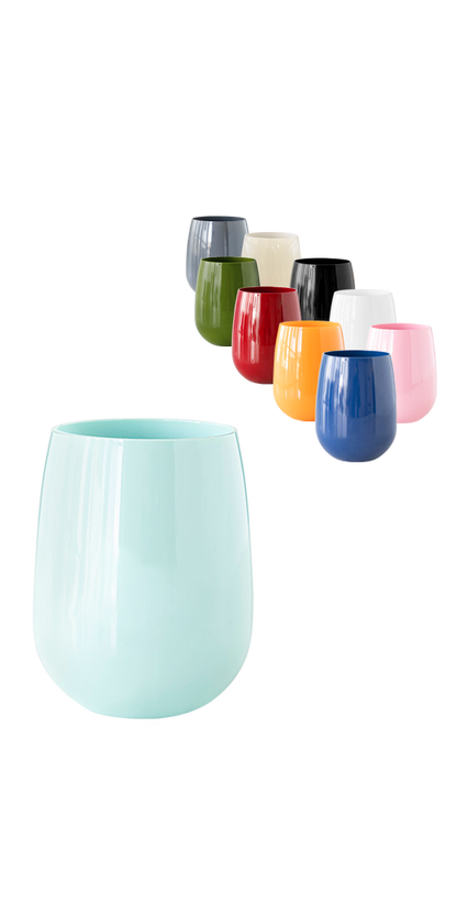 12oz Colored Stemless Wine Glass