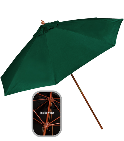 9' Wooden Market Umbrella