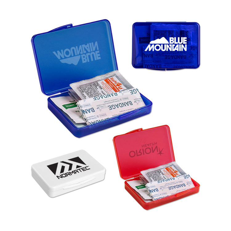 White First Aid in Plastic Container