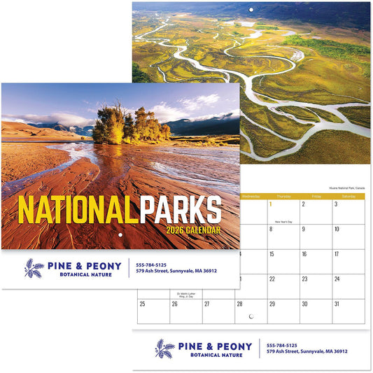NATIONAL PARKS STAPLED WALL CALENDAR