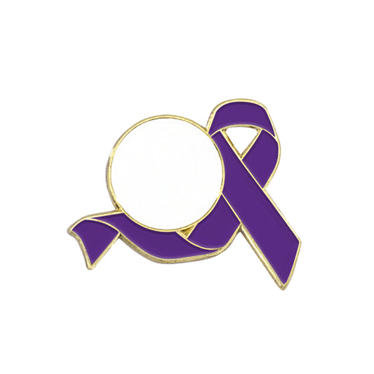 Awareness Ribbon Lapel Pins w/ Custom Logo