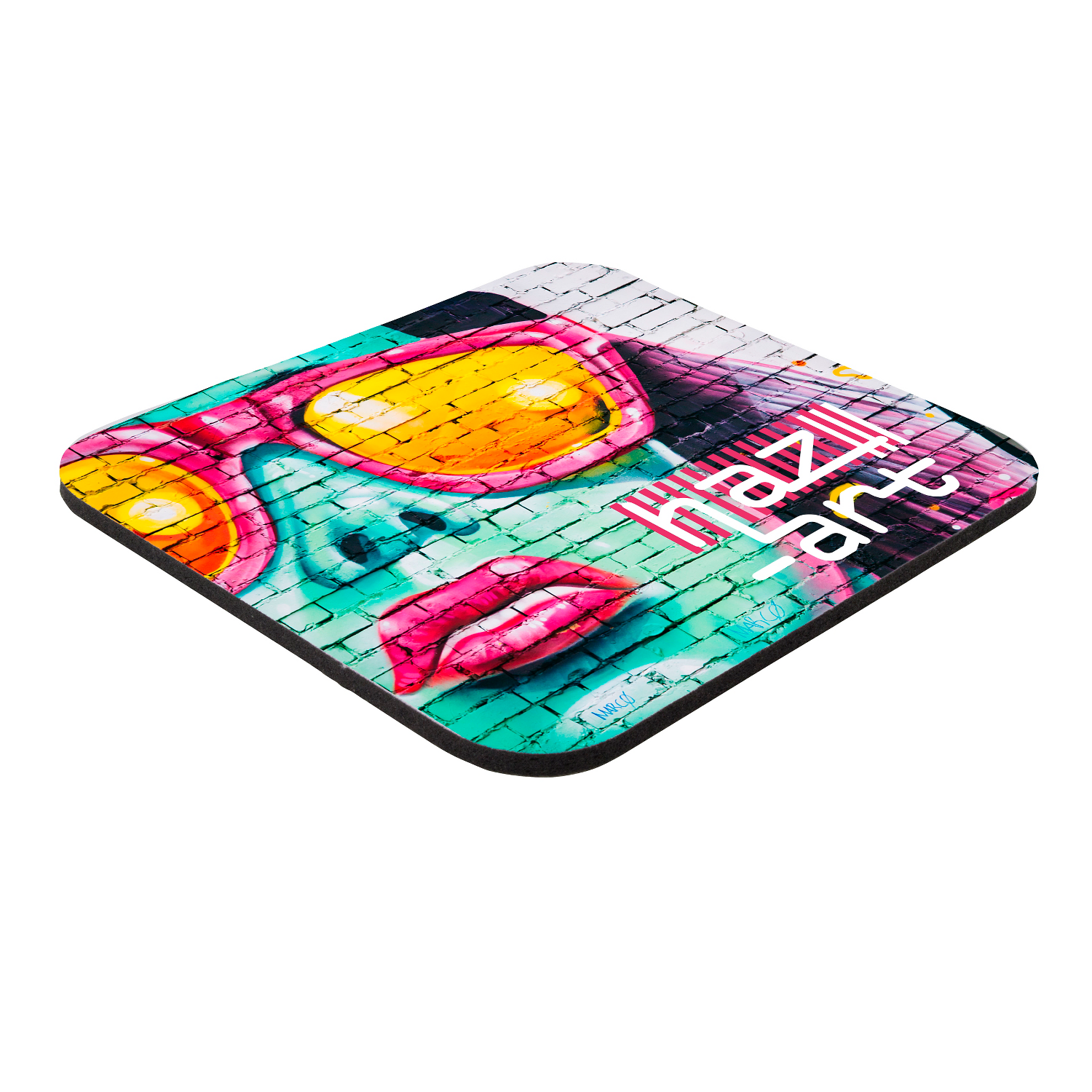 White 7" X 8" X 1/4" Full Color Hard Surface Mouse Pad